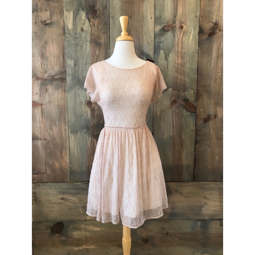 Anthropologie pink polka dot dress Western Wear!
